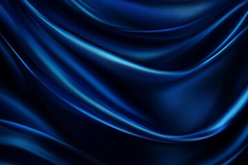 Obraz premium Abstract blue silk fabric waves, elegant flowing textile background.