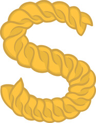 Pasta Letter Alphabet Vector Element S