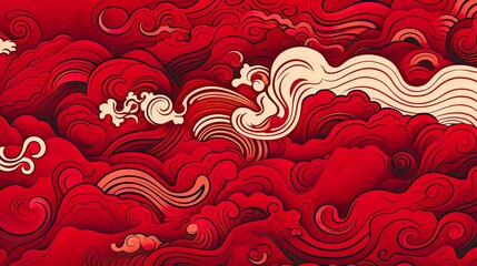 Chinese traditional Background design with abstract pattern in red Background Chinese red textured pattern