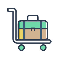 trolley bag icon design