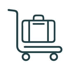 trolley bag icon design