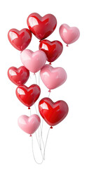 Colorful Heart-Shaped Balloons for Romantic Celebrations and Events