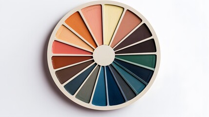 Obraz premium Vibrant Gouache Color Wheel Showcasing a Spectacular Range of Shades for Artistic Inspiration
