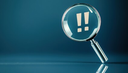 Investigating clarity magnifying glass on emphasis studio setting digital art minimalist approach