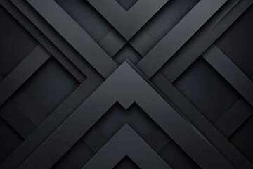 Abstract dark gray geometric pattern with overlapping shapes and shadows.
