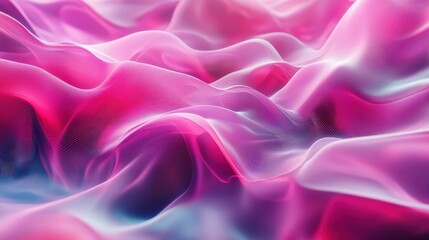 Obraz premium Dynamic flowing waves abstract art digital creation colorful environment close-up view visual harmony