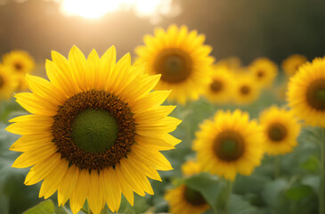 Obraz premium field of sunflowers