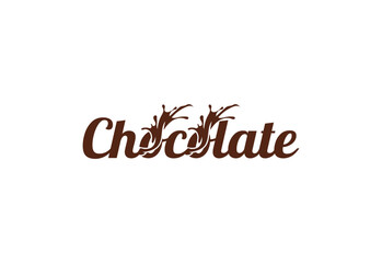 Sweet Chocolate logo design, Vector design concept