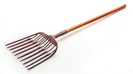 Antique Vintage Rustic Wooden Handled Metal Spear Fishing Gaff Hook