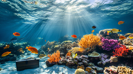 coral reef with fish