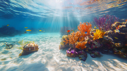 coral reef in the sea