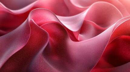 Obraz premium Abstract Red and Pink Fabric Waves Texture
