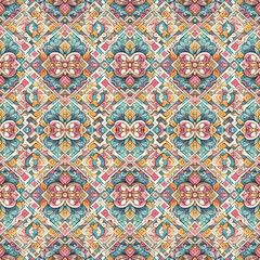 thai style pattern seamless flower 