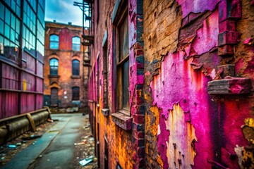 Fototapeta premium Urban Exploration Photography: Pink & Gray Watercolor Background Wallpaper