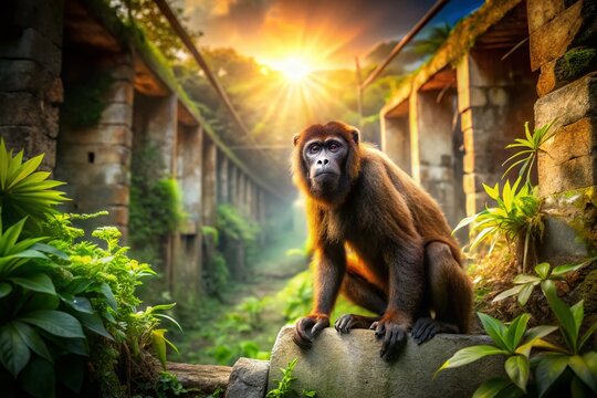 Urban Howler Monkey: Abandoned Building Jungle Exploration