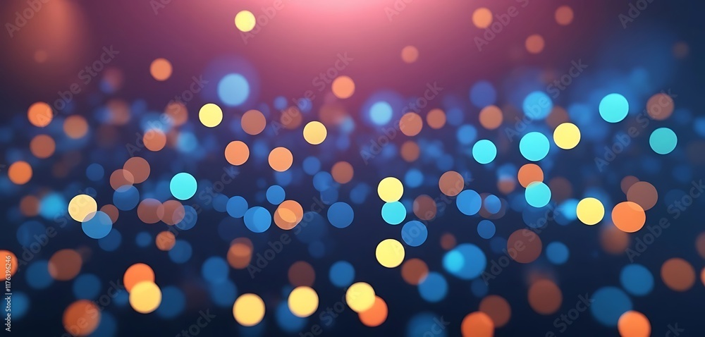 Poster abstract background with colorful bokeh lights