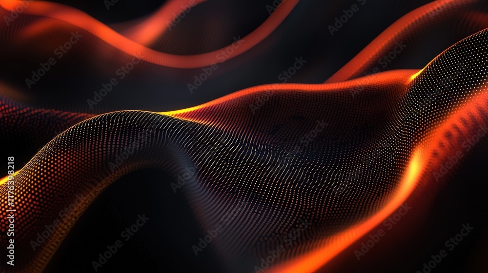 Poster abstract background representing limitless possibilities with wavy patterns and dynamic light effect