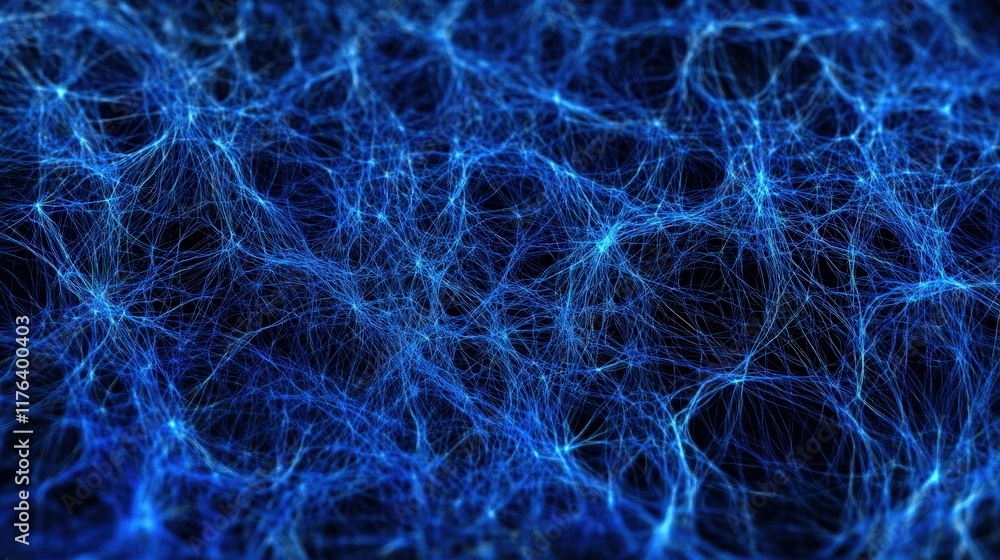 Poster abstract blue network connectivity background for technology and digital concepts with fiber optic d
