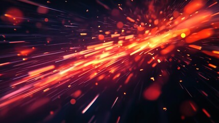 Obraz premium Abstract Futuristic Background Illustrating Speed and Motion with Dynamic Blurs and Vibrant Colors for Creative Projects