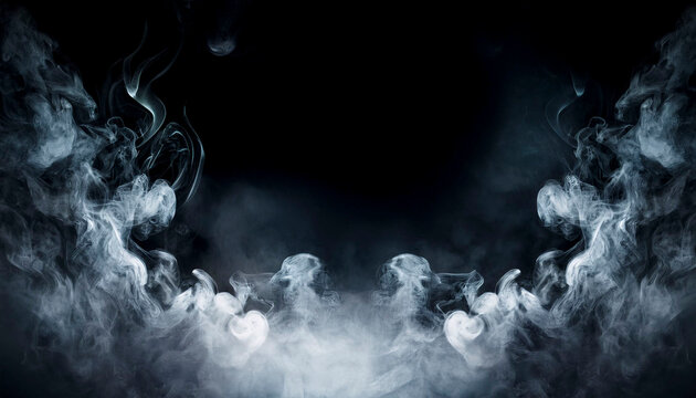 smoke on black background