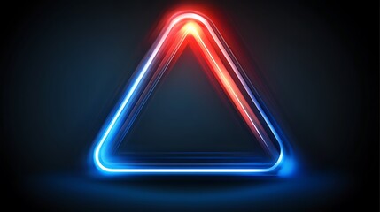 Glowing Neon Triangle Light Abstract Design
