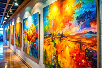 Vibrant Abstract Art Display - September Exhibition, Modern Gallery Show