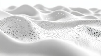 Abstract Futuristic White Background With Soft Curves and Textured Waves for Design and Artistic Applications