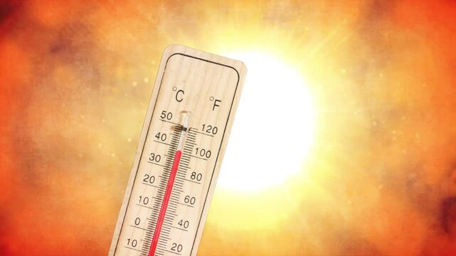 A hot summer and a thermometer	