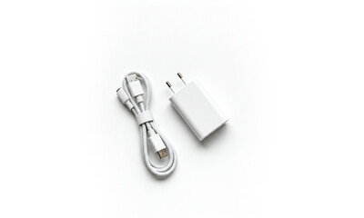 Picture of charging cable on white background.