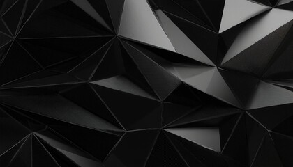 Fototapeta premium Abstract Black Geometric Texture - Dark Mode