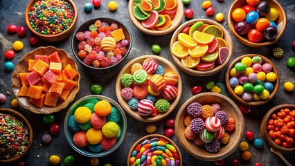 Fototapeta premium Vibrant Candy & Sweet Treats: Long Exposure Photography