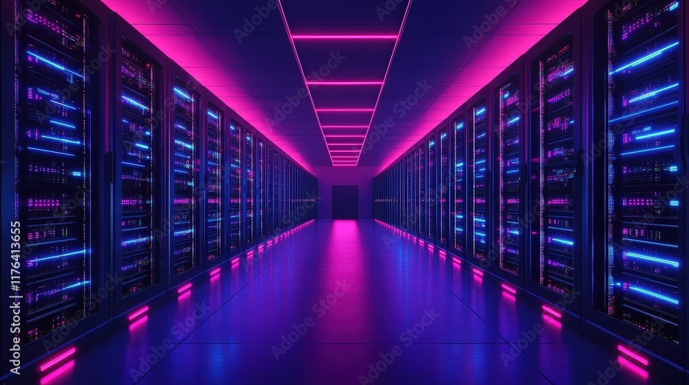 Poster a futuristic abstract background featuring glowing neon lines and technology inspired design for mod