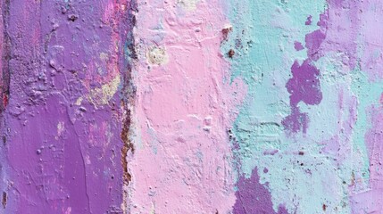 Modern holographic design in pastel violet, pink, and mint, with real texture, subtle scratches, and irregularities for a trendy abstract look