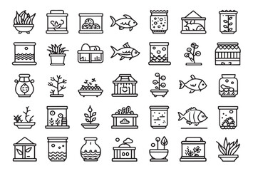 Aquariums Icon Showcasing Ocean Life