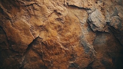 Fototapeta premium Natural brown stone surface with intricate details and rough textures, providing a versatile background with copy space for design needs