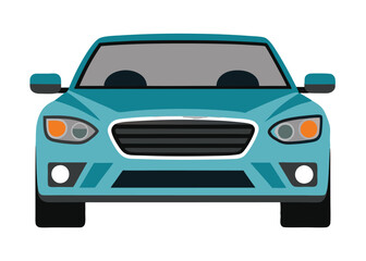Car front view flat illustration on white background

