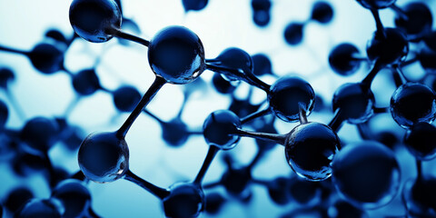 3D nanotechnology fullerene texture cyberspace. Nano fiber chemical modern material design. Atom molecule macro structure layer superconductor development  illustration