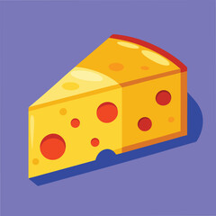 Cheese Food Vector Illustration - Dairy Product Design with Gourmet Appeal