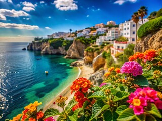 Vibrant Nerja, Andalusia: Macro Photography of Coastal Flowers and Textures