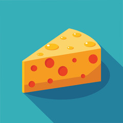 Cheese Food Vector Illustration - Dairy Product Design with Gourmet Appeal