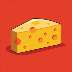 Cheese Food Vector Illustration - Dairy Product Design with Gourmet Appeal