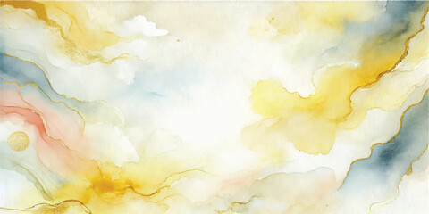 Obraz premium Abstract light yellow watercolor for background