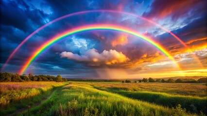 Obraz premium Vibrant Rainbow Background with High Depth of Field - Stock Photo