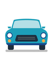 Obraz premium Car front view flat illustration on white background