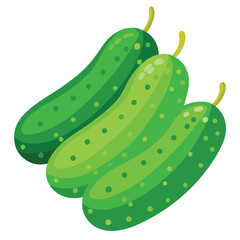 Crisp Green Cucumber Food Vector Art for Healthy Cuisine Design