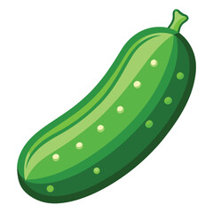 Crisp Green Cucumber Food Vector Art for Healthy Cuisine Design