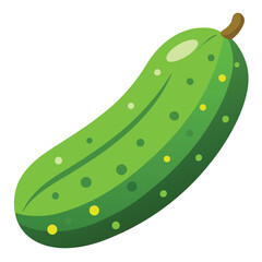 Crisp Green Cucumber Food Vector Art for Healthy Cuisine Design