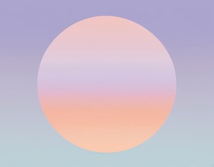 Pastel Gradient Circle Abstract Background: Soft Peach, Lavender, and Blue Hues