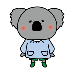 スモックを着たコアラ