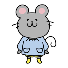 スモックを着たネズミ